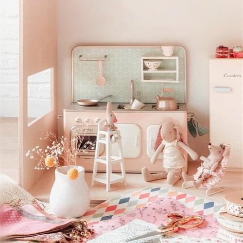 Aizulhomey 1/6 Mini Iron Kitchen Set Simulation Play House Toy Cooking OB11 Bjd Furniture Lol Dolls Accessories Baby Gifts Girl