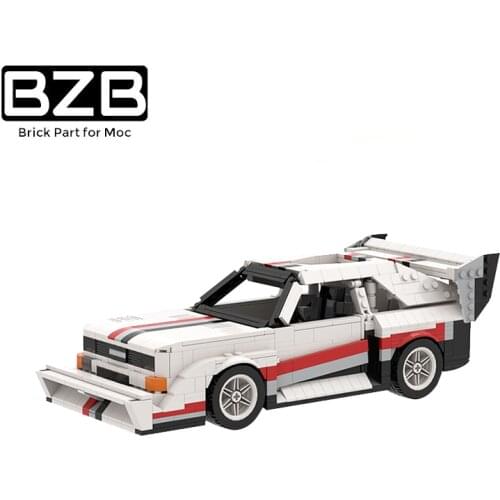 BZB MOC City Speed Racing Driver E2 Luxury Sports Car High-tech Car Building Block Model Kids Toys Boys Sports Car DIY Best Gift