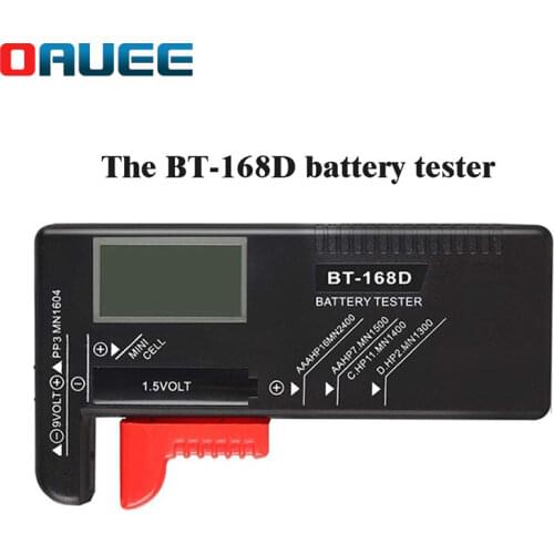 Digital Battery Tester 9V/1.5V/AA/AAA Battery Capacity Tester Button Cell Volt Checker Universal Battery Tester BT-168D