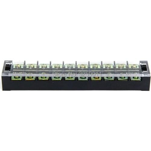 1PCS TB-4510 TB45A10P Suyep 10 Positions Dual Rows 600V 45A Wire Barrier Block Terminal Strip copper