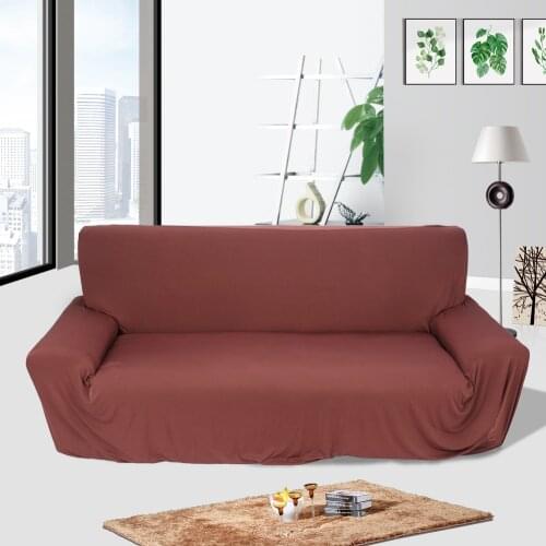 Elastic Stretch Solid Sofa Covers 2/3 Seater Soft Slipcover Couch Covers for Universal Sofas Living Room U Shaped Slipcover