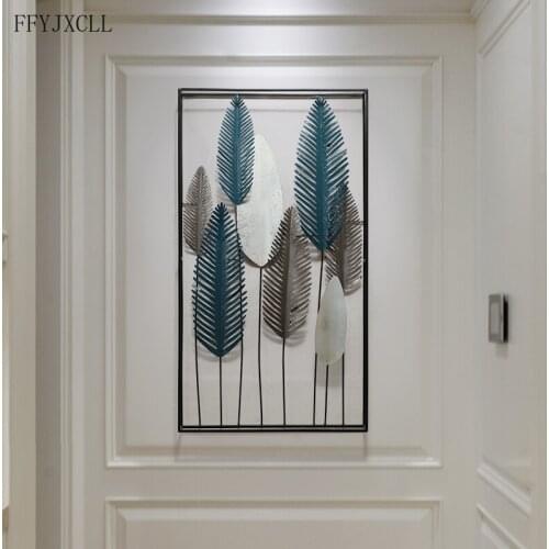 European-Style Living Room Wall Decoration Wall Hanging Porch Three-dimensional Metal Aisle Decoration Pendant Green Vegetation