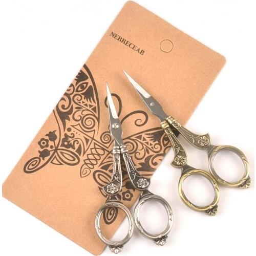Embroidery scissor European Retro Classic Vintage Antique Craft Gold Sewing Crane Tailor Scissor Handicraft c2620