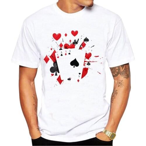 Poker Printed T Shirt Summer T Shirt Popular Tees Amazing Short Sleeve Men Tops Unique Cool