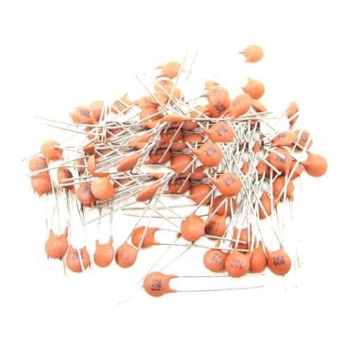100Pcs 102pF 1000pF 1nF 50V 102 DIP Ceramic Disc Capacitors