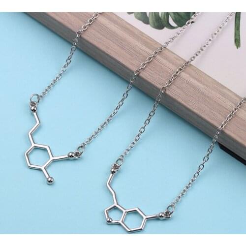 Creative Physicochemical Structure Science Molecular Alloy Necklace Pendant