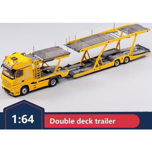 Trailer truck model GCD double decker trailer 1:64 alloy simulation car model transporter