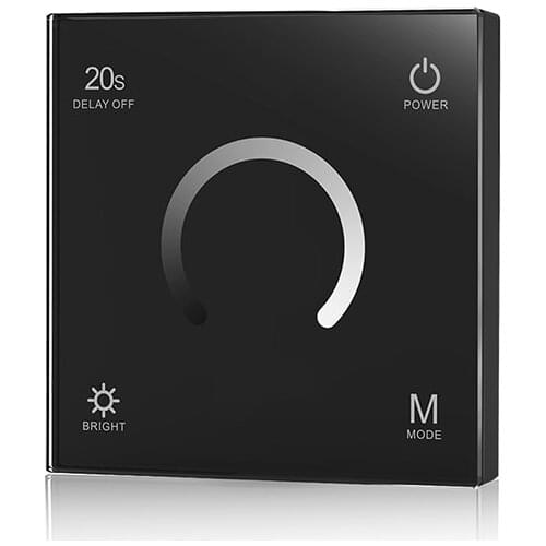 New Led Strip Dimmer 12V/24V Input 3Ax4CH 12A 144W Output Touch Panel Wall Mount Dimmer Controller Single Color String Dim T1