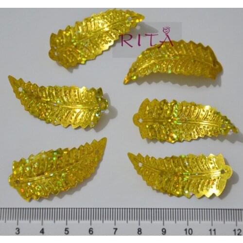 New Arrival 250pcs 47*19mm Large Leaves Loose Sequins Paillettes Sewing,Wedding Craft,Women Kids DIY Garment Accessory SFLYX