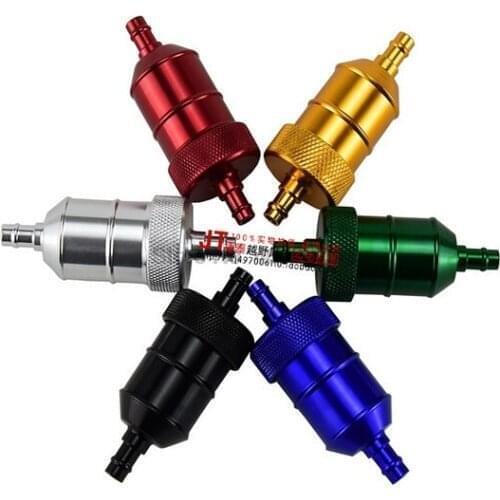 By DHL 100pcs 1/4" 6mm Universal Motorcycle Fuel Filter Gas Inline Fuel Filt