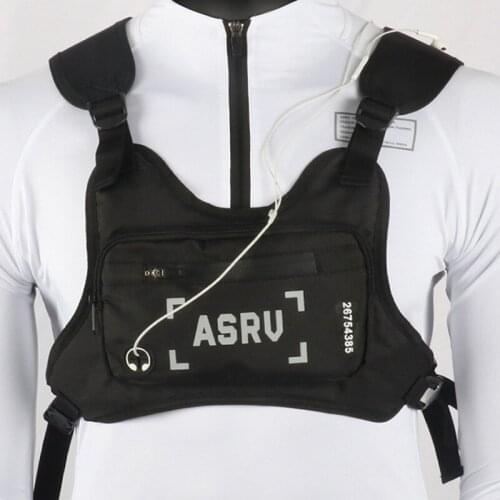 Outdoor Tactical Multifunctional Backpack Hiking Cycling Bag Waterproof Mobile Phone Reflective Pack Hip Hop Fashion Chest Bags