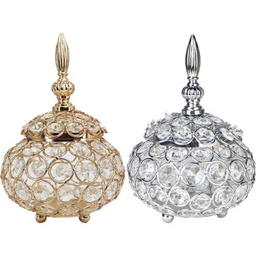PEANDIM Crystal Candle Lantern Ball Candle Holder Incense Burner Jewelry Box Wedding Centerpieces Candelabra For Home Decoration