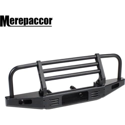 MEREPACCOR Adjustable Metal Front Bumper for 1/10 RC Crawler Traxxas TRX4 Defender Axial SCX10 SCX10 II 90046 90047