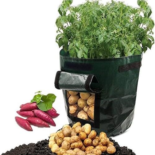 PE Planting Bag Outdoor Vertical Garden Potatoes Strawberry Breathable Plant Bag Gardening Accessory Grow Pot Vegetable Growing