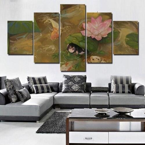 Home Decor Prints Painting Pictures 5 Pieces My Hero Academia Wall Art Modular Canvas HD Animation Poster Bedside Background