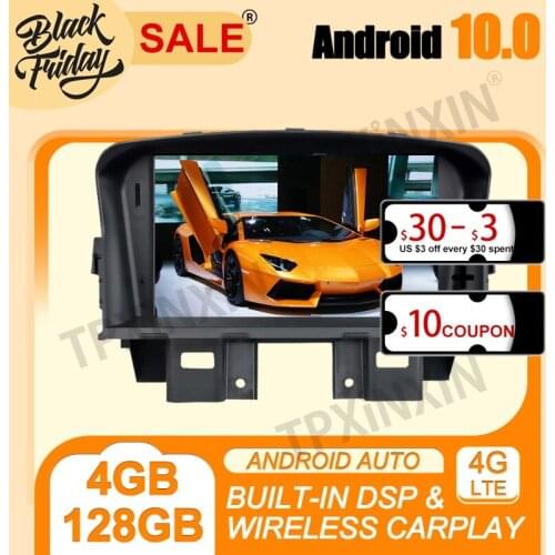 PX6 4G+128G Carplay Android 10.0 For Chevrolet Cruze 2008-2011 Multimedia Player Stereo Tape Recorder GPS Navigation Head Unit