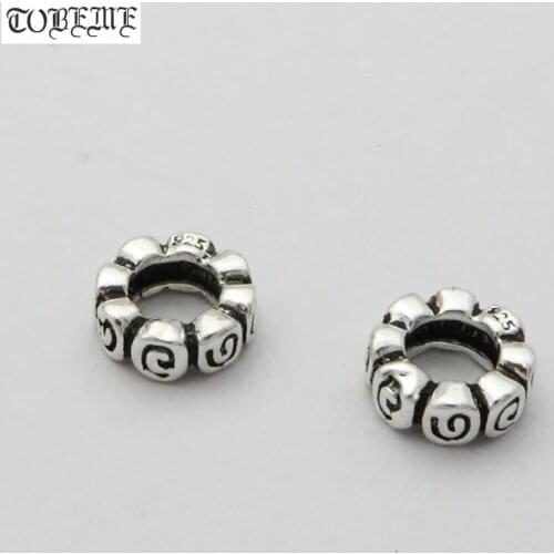 100% 925 silver Lucky Symbol spacers Sterling Jewelry Spacers DIY Jewelry Beads Findings