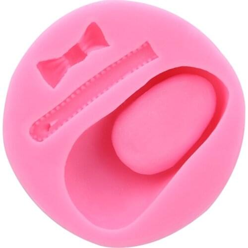Pink Cute Baby Shoes Shape Cake Silicone Molds Fondant Chocolate Decorating Tools