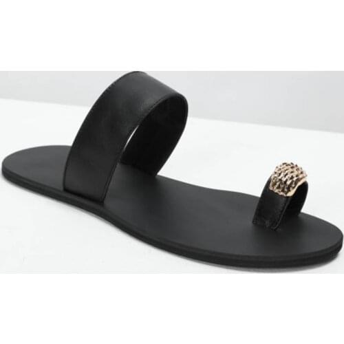 Men Outdoor Genuine Leather Slippers Summer Fashion Beach Slippers Breathable Solid Color Leisure Flip Flops Oversize 36-45