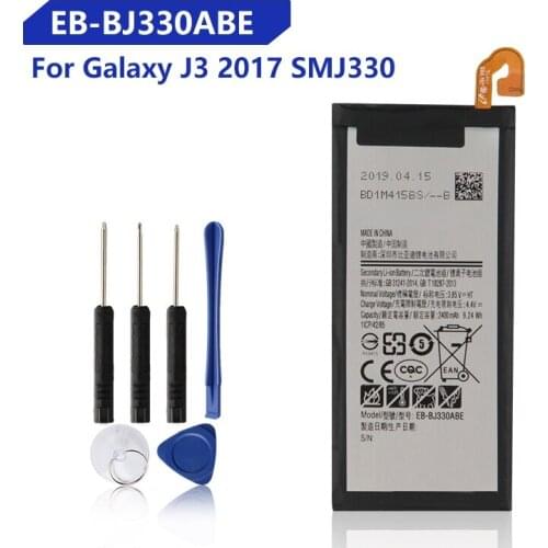 Original Replacement Samsung Battery For Galaxy J3 2017 SM-J330 J3300 2017 Edition Genuine Phone Battery EB-BJ330ABE 2400mAh