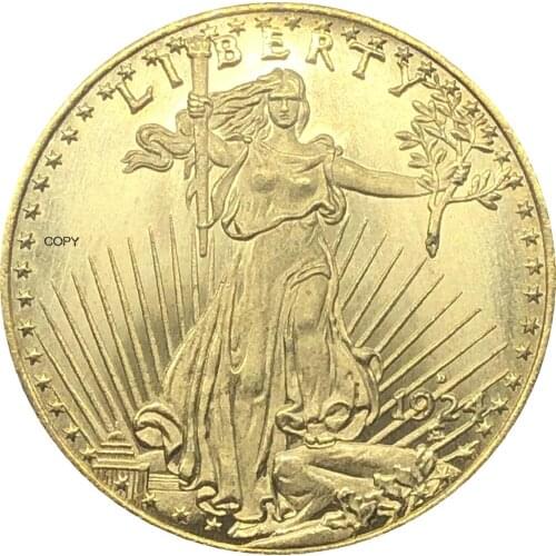 United States Liberty 1924 1924 D 1924 S Twenty 20 Dollars Saint Gaudens Double Eagle With Motto In God We Trust Gold Copy Coin