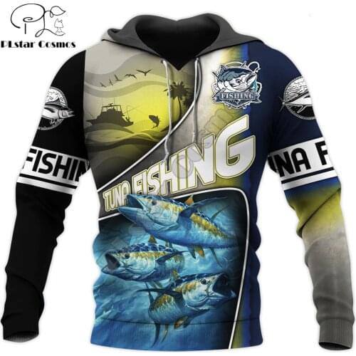 Tuna Fishing 3D All Over Printed Mens hoodies Harajuku Streetwear Hoodie Unisex Casual Pullover Autumn Jacket Tracksuits KJ0128