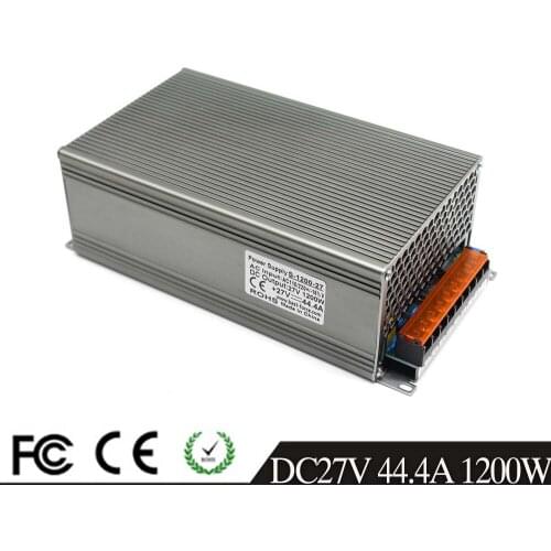 DC27V 44.4A 1200W Power Supply Driver Transformers 110V 220V AC To DC27V SMPS for Industrial Equipment CCTV Radio Computer CNC
