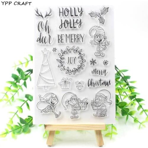 YPP CRAFT Be Merry Transparent Clear Silicone Stamp/Seal for DIY scrapbooking/photo album Decorative clear stamp 667