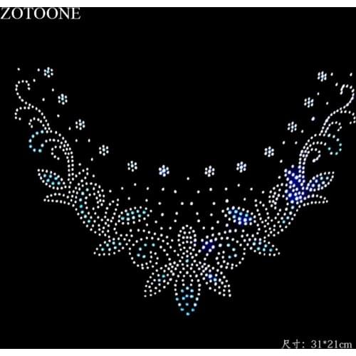 ZOTOONE Crystal Rhinestone Stickers Clear Strass HotFix Rhinestones Glass Applique for Wedding Dress Clothes Decoration Cyrkonie
