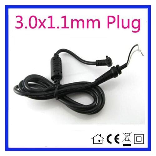 1.2m DC 3.0 x 1.1 3.0*1.1mm Power Supply Plug Connector With Cord / Cable For Samsung Asus Ultrabook Adapter Free shipping