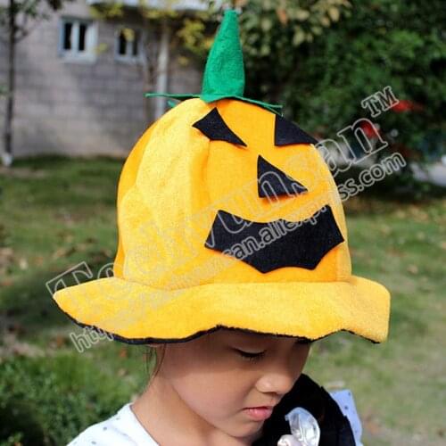 10piece/lot Halloween childrens hat Masquerade childrens performance props Spires Pumpkin cap