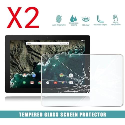 2Pcs Tablet Tempered Glass Screen Protector Cover for Google Pixel C Ultimate Anti-Screen breakage HD tempered film