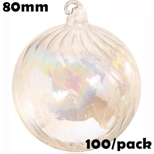 Free Shipping Handmade DIY Paintable Christmas Decoration Ornament 80mm Glass Ball, 100/Pack