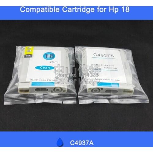 INK WAY 2 Pack of HP18 C4937A Cyan chipped compatible ink cartridge for hp Officejet Pro K5300 K5400 dn dtn K8600 K8600dn