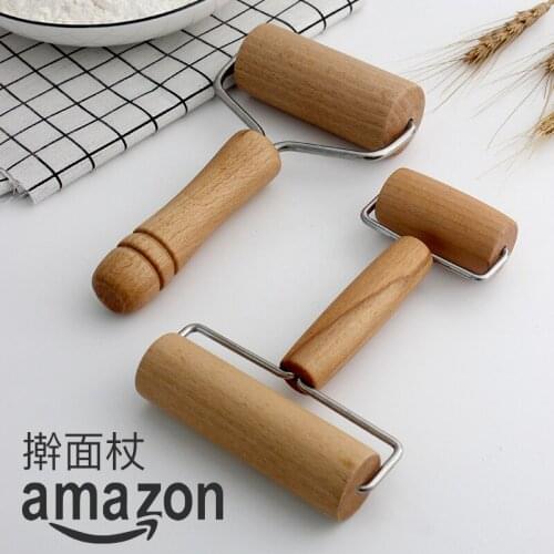 Wooden Rolling Pin Push Dough Roller Fondant Cookie Pizza Kitchen Baking Tool for Pastry Pizza Noodles,Free Shipping