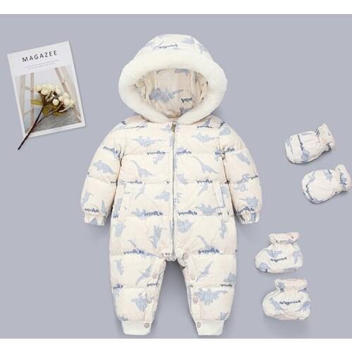 IYEAL Kids Winter Snowsuit Children Clothing Suit Boy Rompers White Duck Down Jacket for Baby Girl Clothes 0-2 years Overcoat