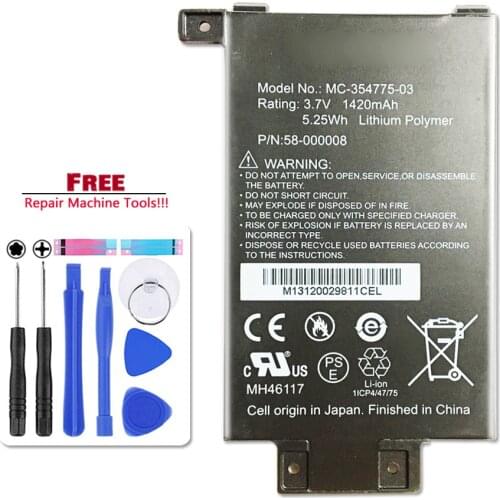 For Amazon Kindle PaperWhite S2011-003-S 58-000008 MC-354775-03 DP75S Battery MC-354775-03 58-000008 1420mAh