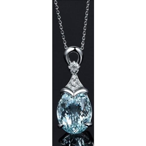 DoreenBeads Fashion European and American Sea Blue Pendants Valentines Day Gift Must Have Women Trendy Jewelry,1 Piece