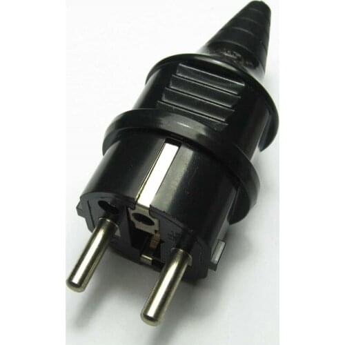 European 2p Elcectrical AC 250V 16A EU germany franch waterproof grounding Power cable plug france adaptor converter