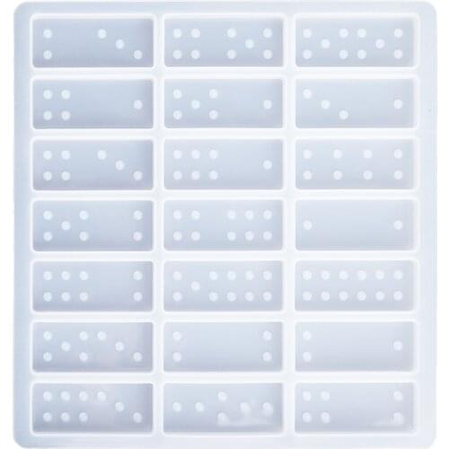Dominoes Epoxy Resin Mold Dominoes Storage Box Jewelry Case Holder Casting Silicone Mould DIY Crafts Jewelry Domino Tiles