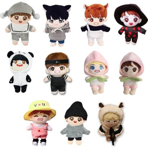 Korea Kawaii Plush Dolls Toy Stuffed Doll With Clothes Cute PP Cotton Soft Dolls Collection Fans Gift Toys For Children Birthday