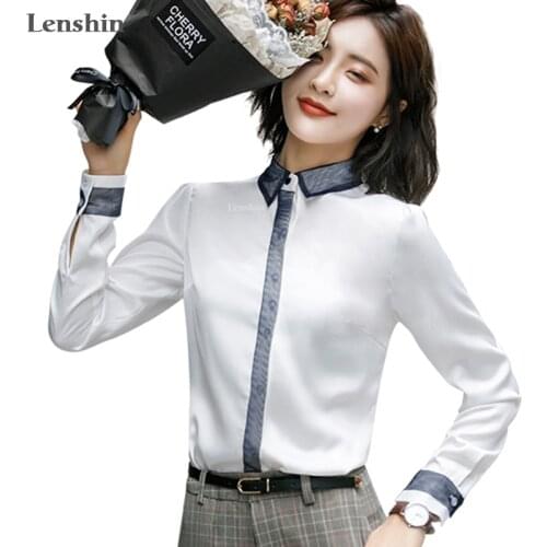 Lenshin Womens Satin Shirts