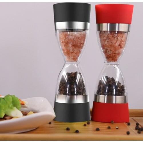 2 in 1 Manual Pepper Salt Spice Mill Grinder Pepper Grinder with Adjustable Coarseness