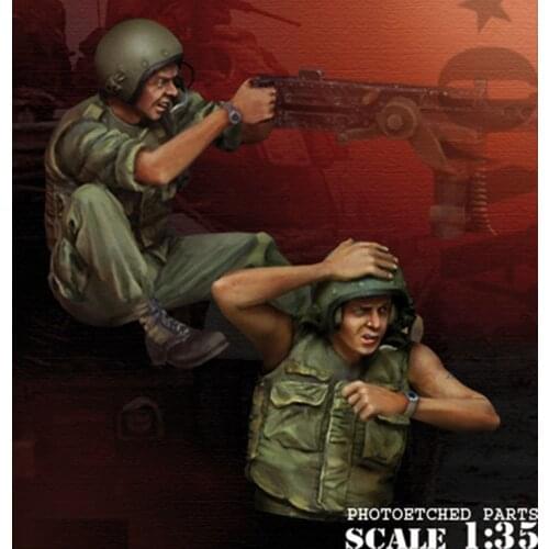 1:35 scale die-cast resin war scene model resin modern warfare 2 people white model free shipping 35464