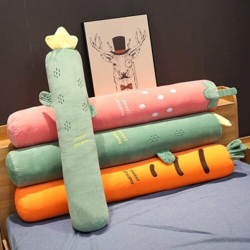 Cartoon Fruit Long Pillow Cactus Carrot Strawberry Sleeping Cushion Children Pregnant Woman Leg Pillow Removed Washable Decor