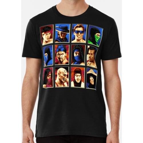 Men Shirt Mortal Kombat II Genesis Character Select Women tshirt