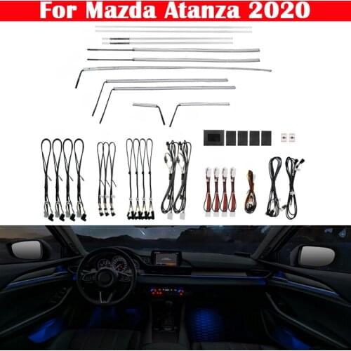 64 colors Set For Mazda Atanza 2020 Button Control Decorative Ambient Light LED Atmosphere Lamp illuminated Strip