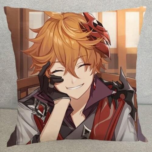Game Genshin Impact Pillows Cases Pillowcase Klee Tartaglia ZhongLi Xiao HuTao GanYu Pillowcases Gifts Soft Pillow Inner Covers
