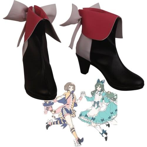 Tsuyu Asui Shoes Cosplay My Hero Academia Tsuyu Asui OCHACO URARAKA Cosplay Boots Black Shoes High Heel Custom Made