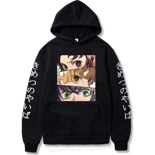 Demon Slayer Fall Pullover Sweatshirt Kamado Tanjirou Printed Hoodies Harajuku Kimetsu No Yaiba Sudaderas Mujer
